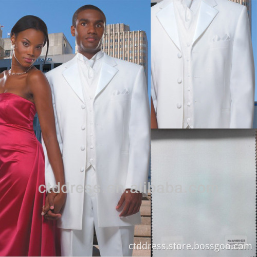 2014 spring coming style !!! Four buttons long jacket White Notch indian wedding suits for men